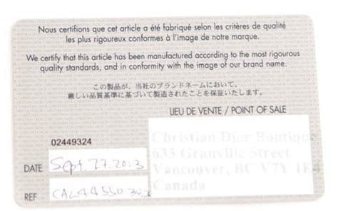 carte authenticité dior|Dior purse authenticity check.